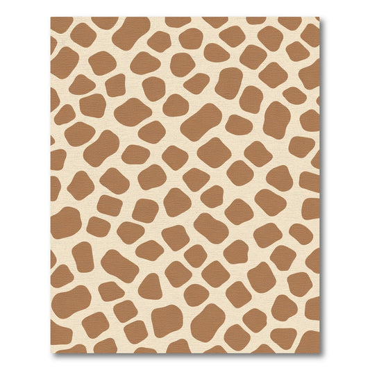 Brown Tan Giraffe Spot Pattern Rug