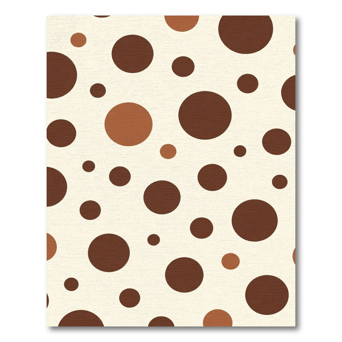 Creamy Brown Polka Dot Circles Rug
