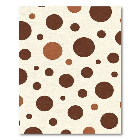 Creamy Brown Polka Dot Circles Rug