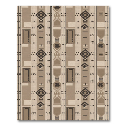 Geometric Modern Brown Geometric Tribal Area Rug