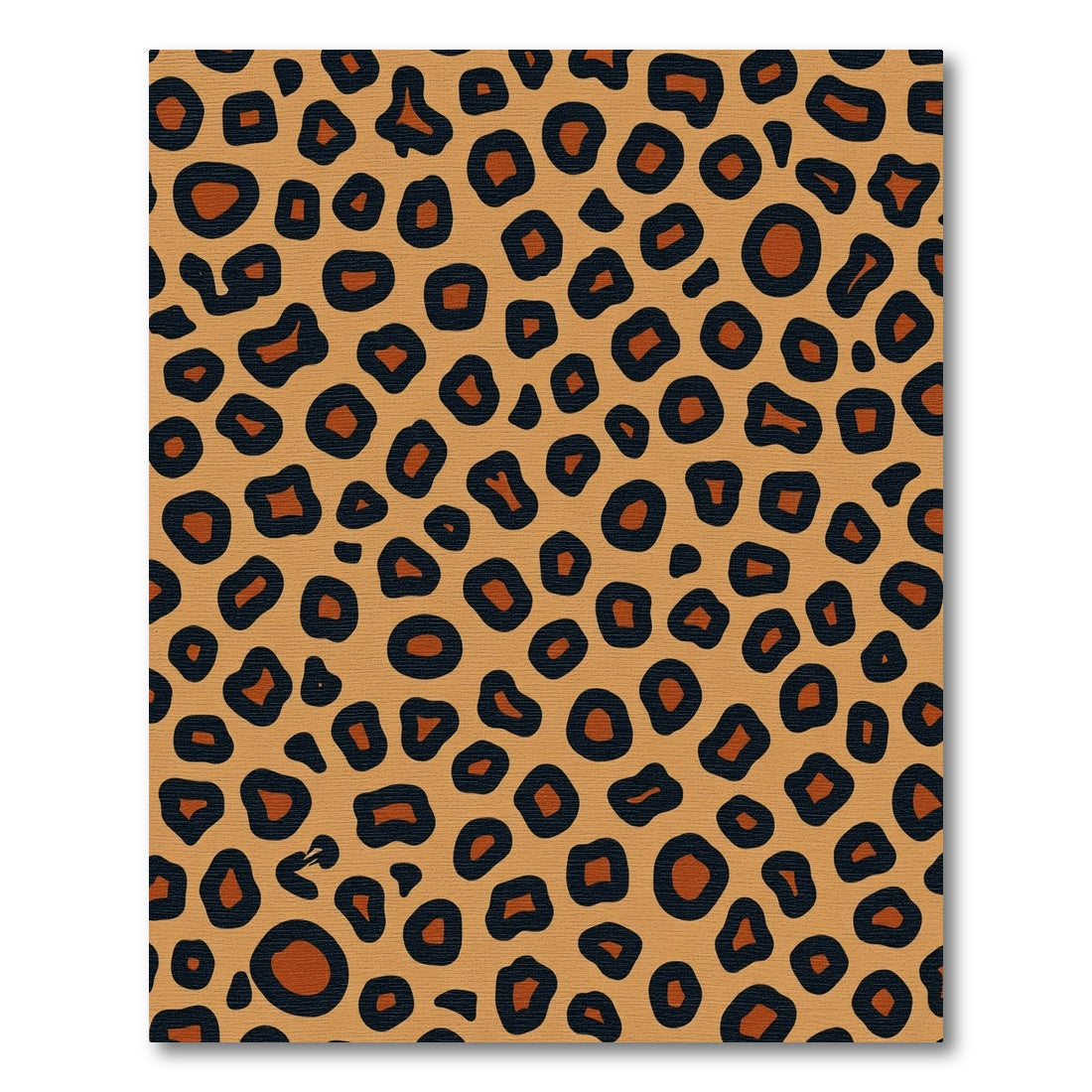 Warm Brown Black Spotted Animal Hide Rug