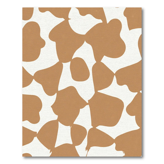 Earthy Brown Organic Blob Arrangement Rug