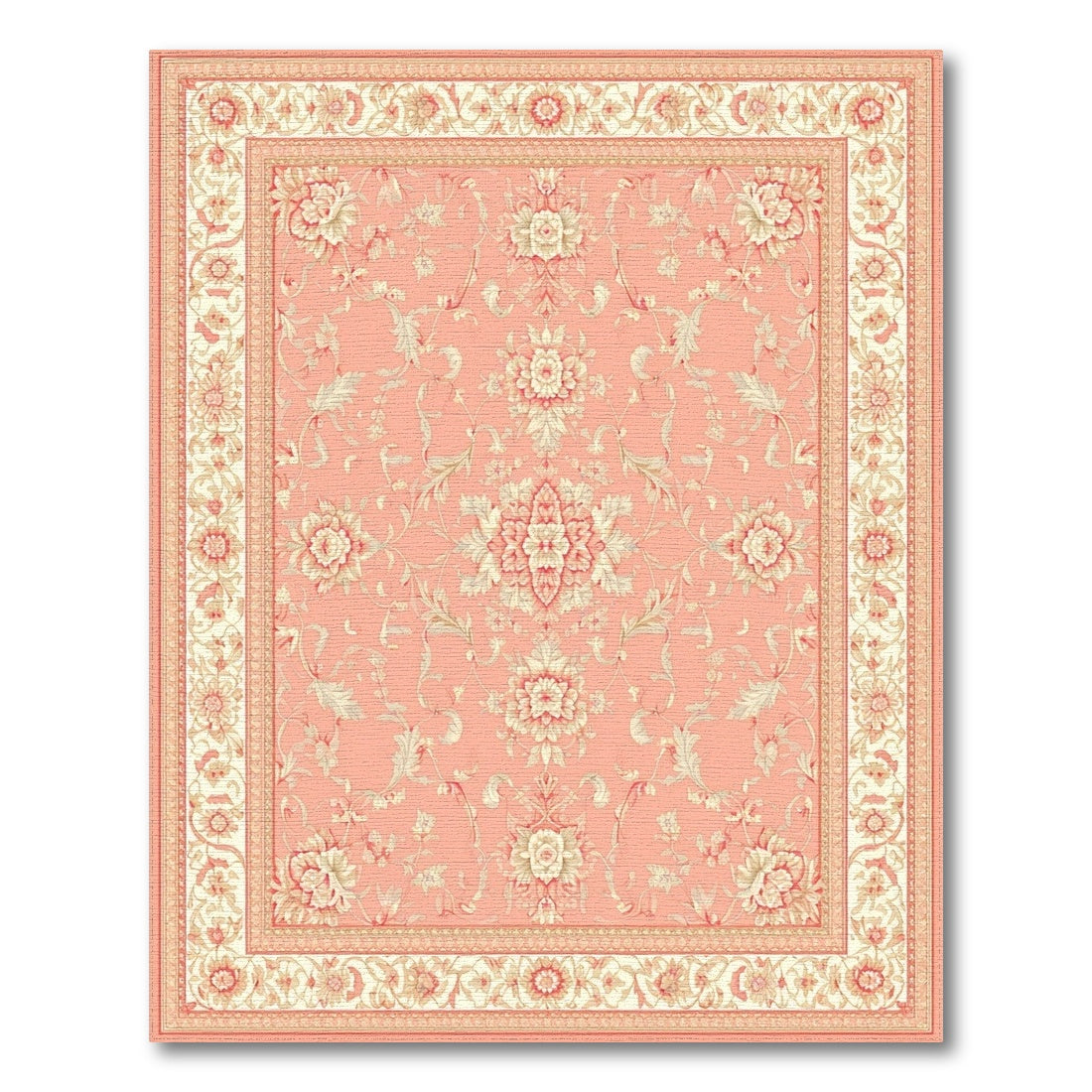 Pink Floral Vintage Area Rug