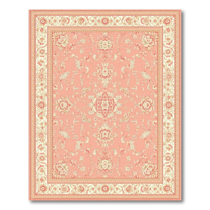 Pink Floral Vintage Area Rug
