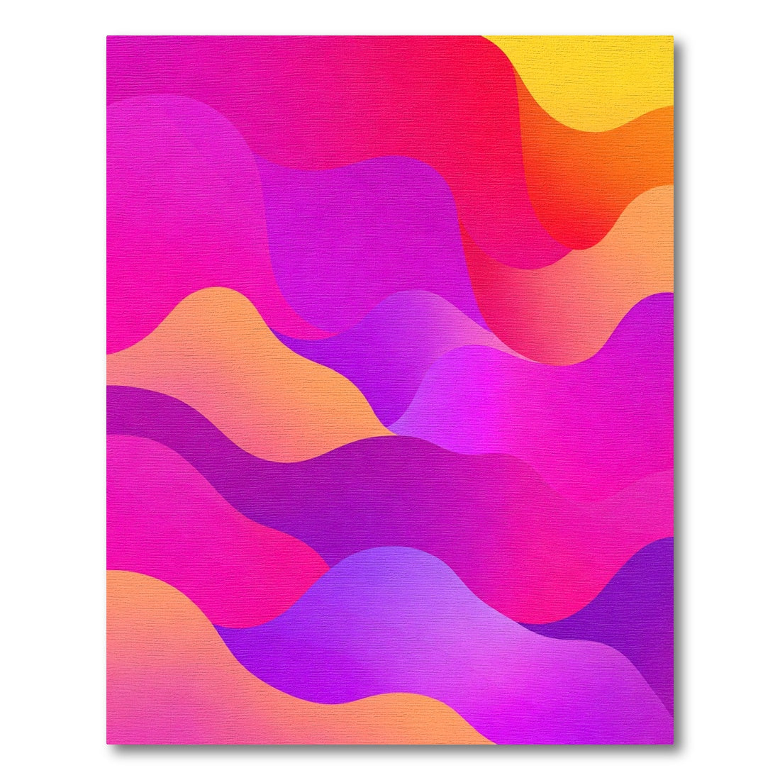 Vivid Abstract Coral Sunset Flow Rug