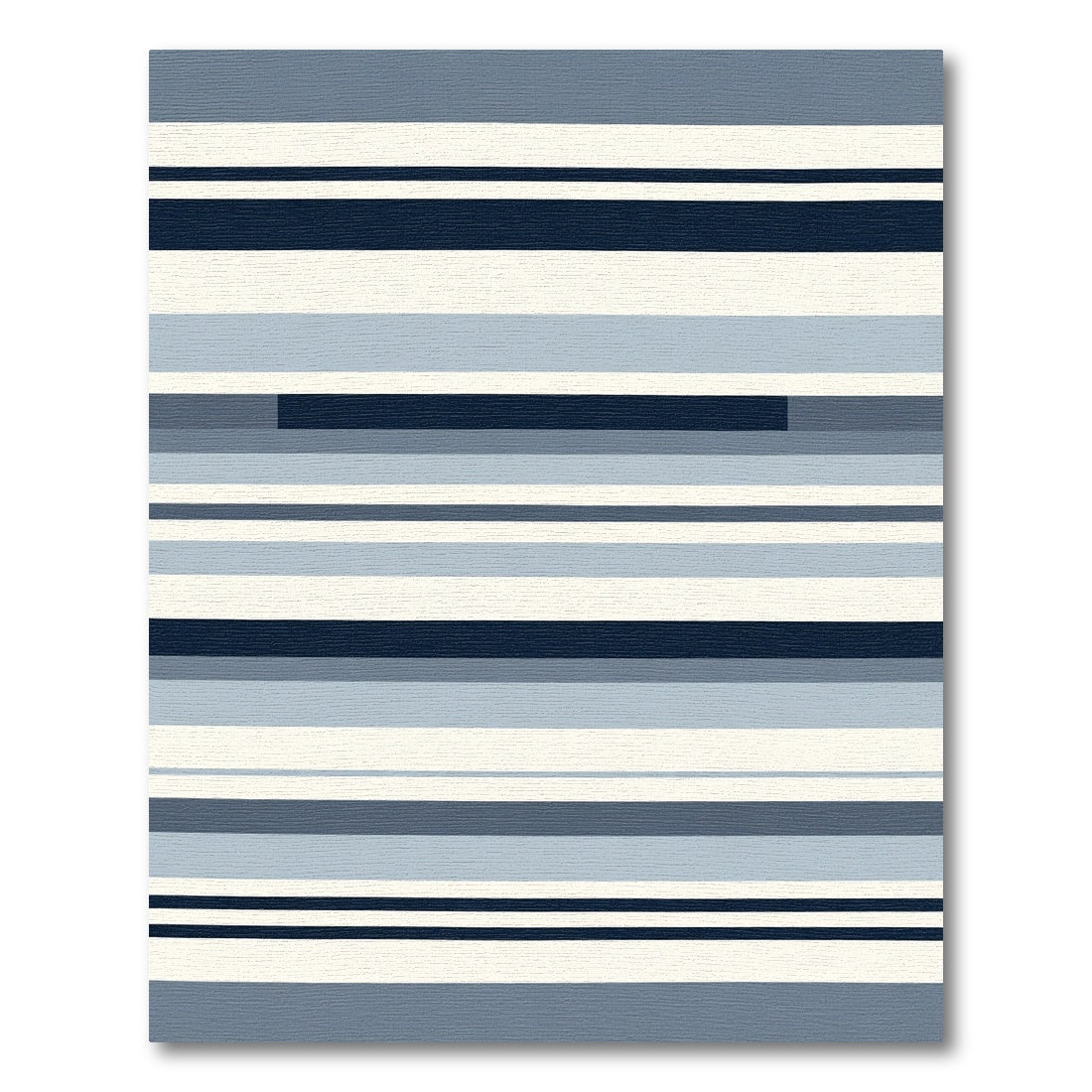Midnight Navy Blue Striped Horizon Rug