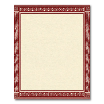 Crimson Chevron Tribal Border Rug