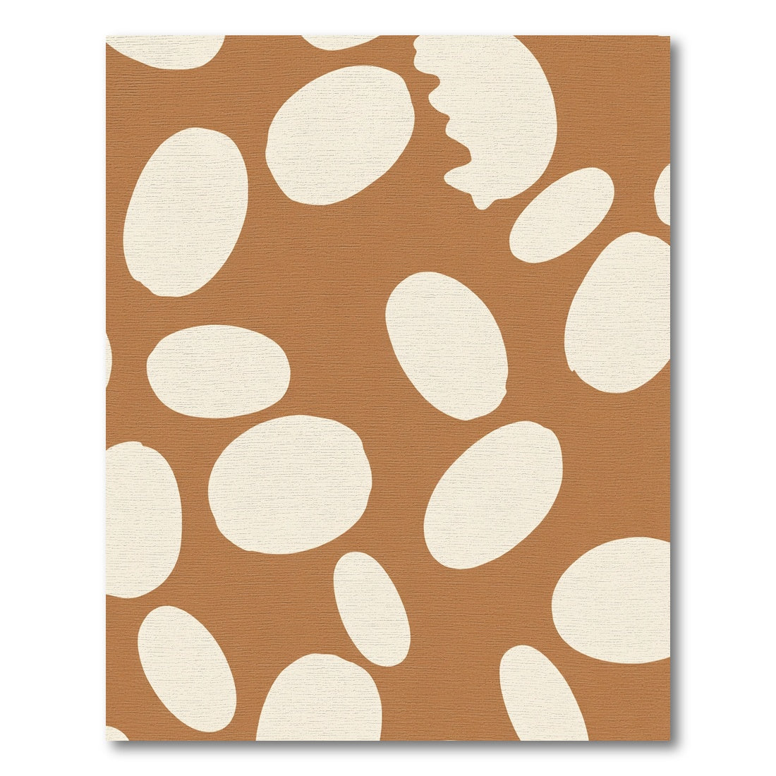 Terracotta Cream Oval Scatter Rug