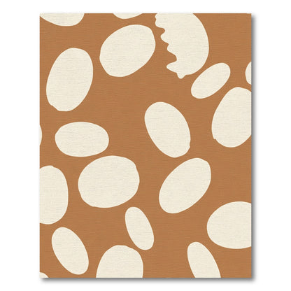 Terracotta Cream Oval Scatter Rug