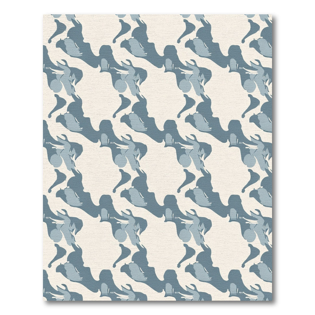 Subtle Blue Abstract Flow Rug
