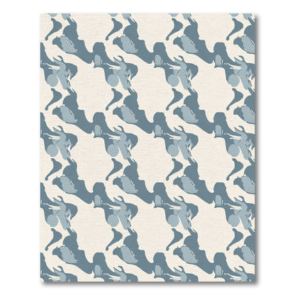 Subtle Blue Abstract Flow Rug