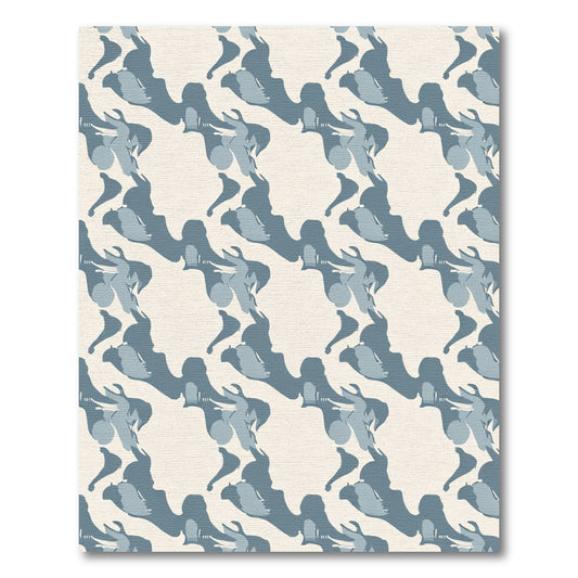 Subtle Blue Abstract Flow Rug