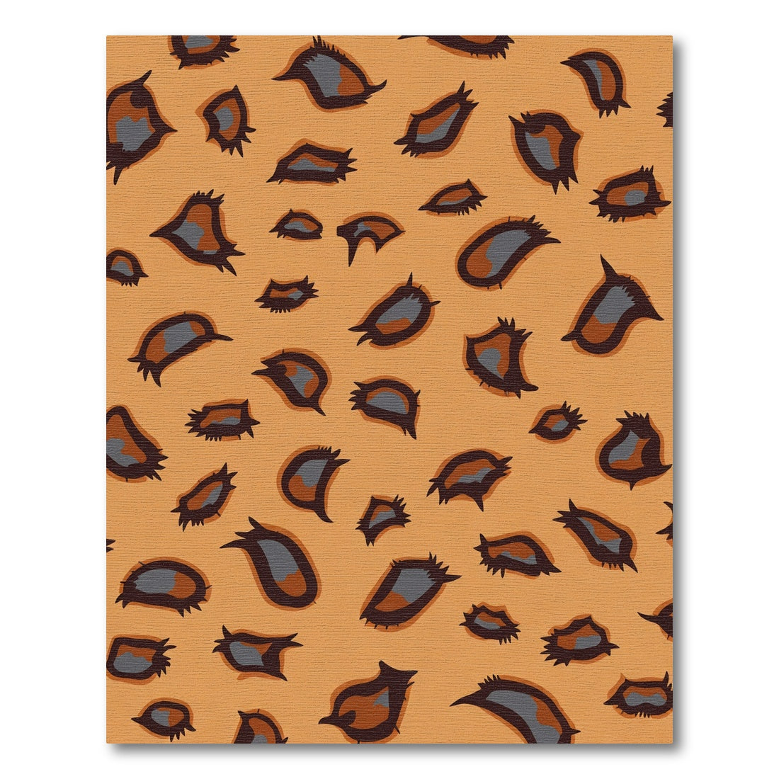 Orange Brown Leopard Spots Rug