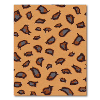 Orange Brown Leopard Spots Rug