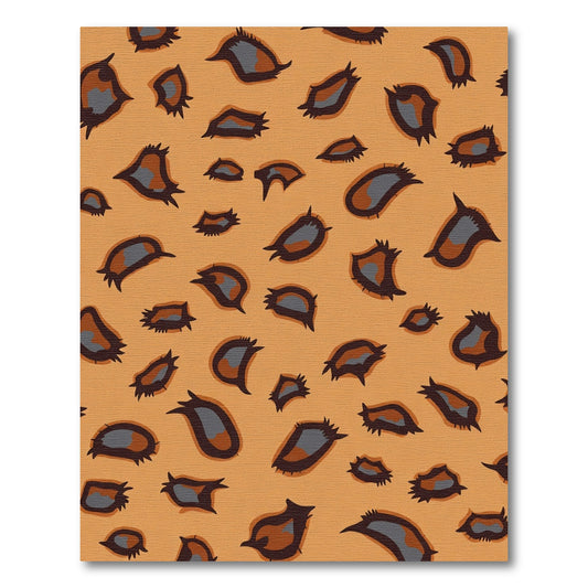 Orange Brown Leopard Spots Rug