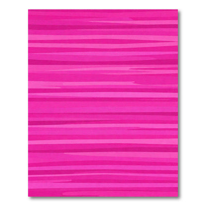 Vibrant Pink Wavy Stripe Rug