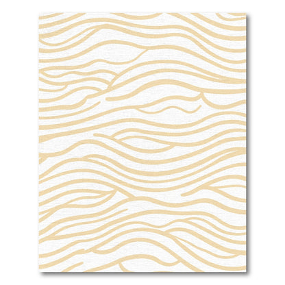 Pale Gold Wave Relief Rug