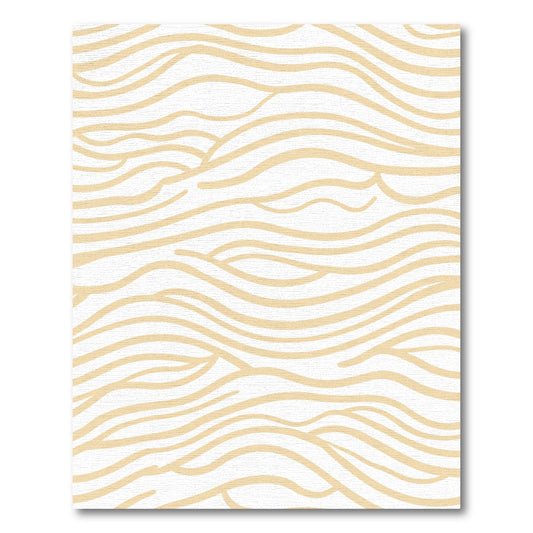 Pale Gold Wave Relief Rug