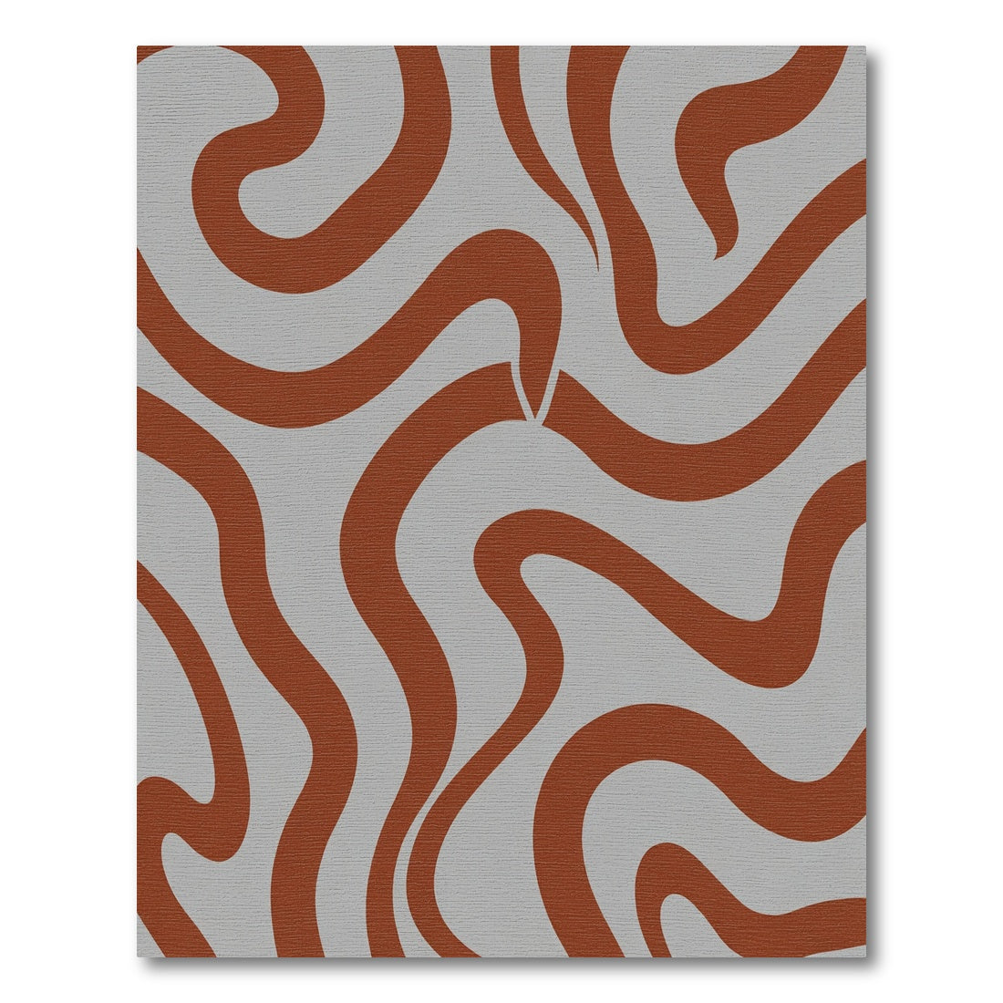 Terracotta Swirl Abstract Flow Rug