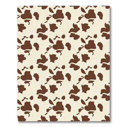 Brown Spotted Cream Irregular Shapes Rug