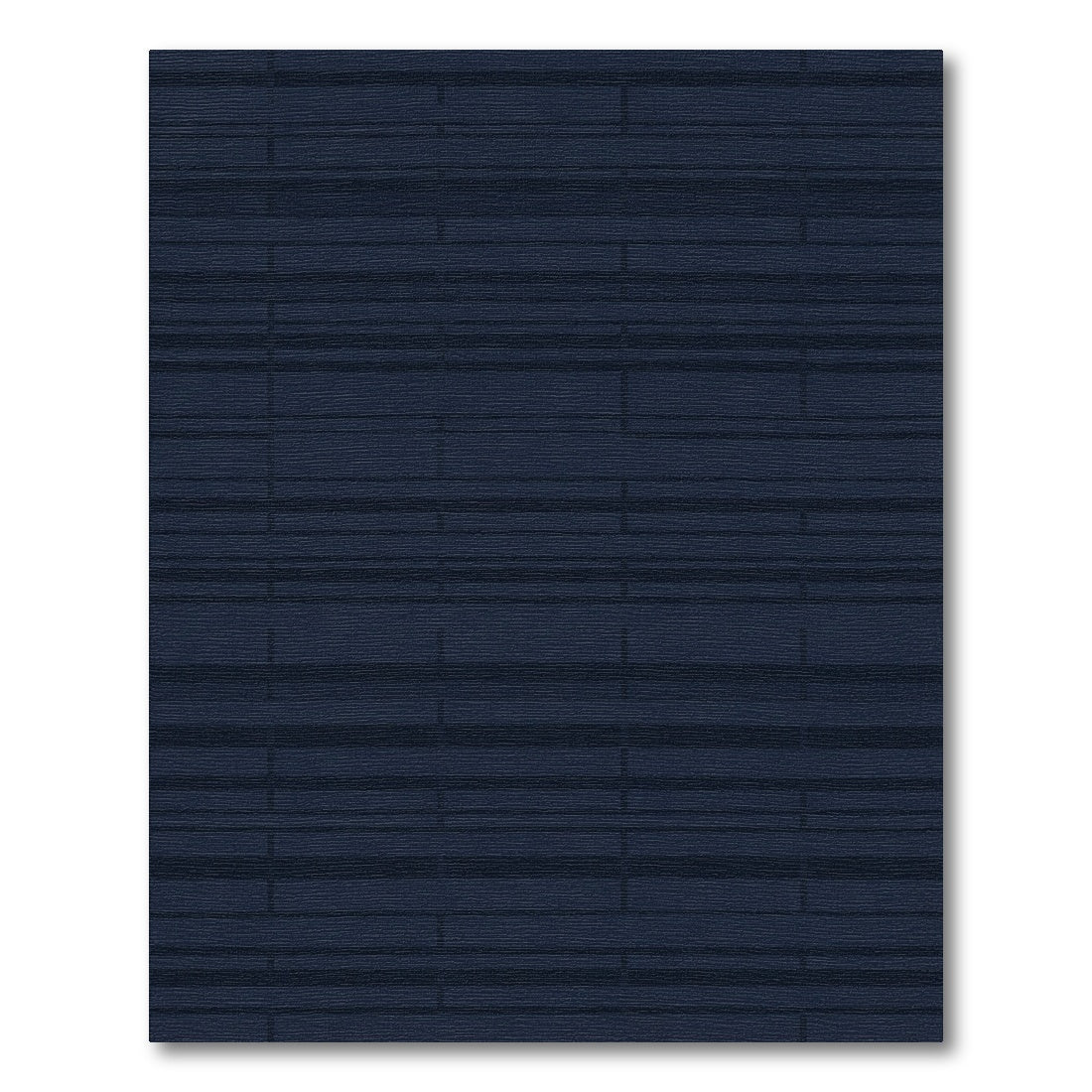 Deep Navy Horizontal Rectangular Blocks Rug