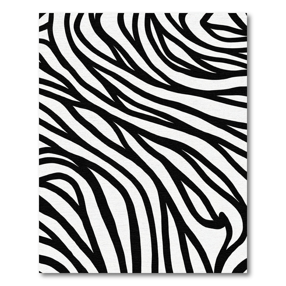 Bold Black And White Zebra Strokes Rug