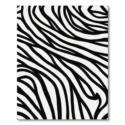 Bold Black And White Zebra Strokes Rug
