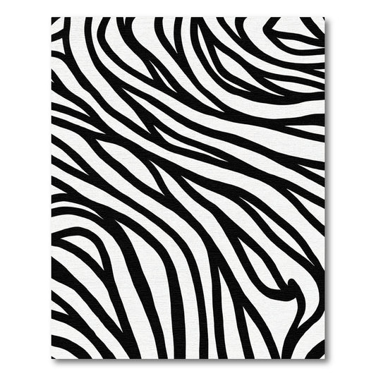Bold Black And White Zebra Strokes Rug