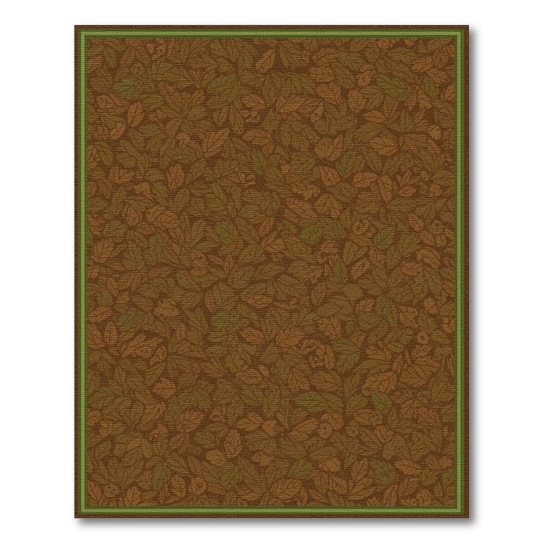 Brown Leaf and Berry Botanical Area Rug