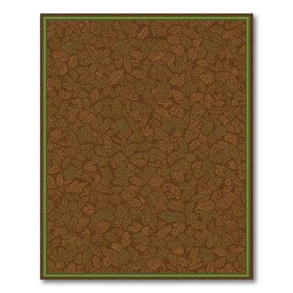 Brown Leaf and Berry Botanical Area Rug