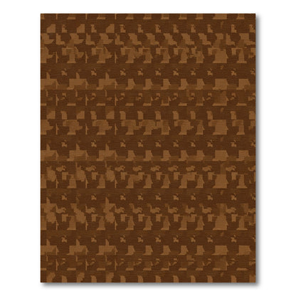 Shaded Chocolate Square Geometric Repeat Rug
