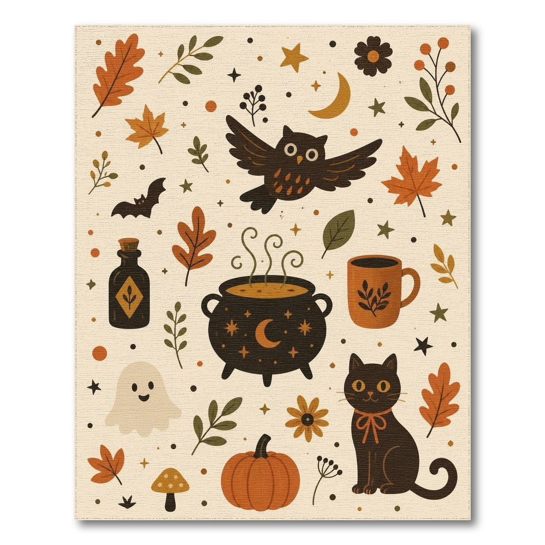 Halloween Kids Cartoon Washable Kids Cartoon Area Rug