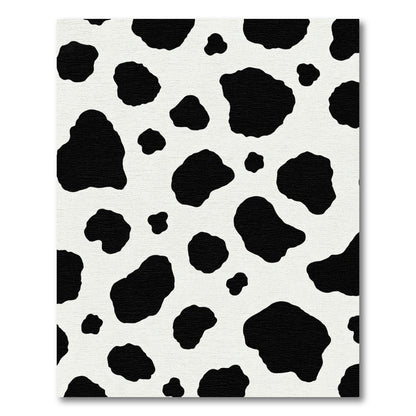 Bold Black and White Spills Rug