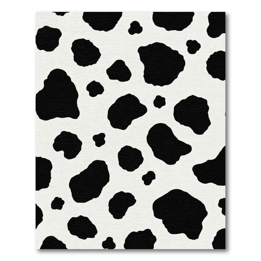 Bold Black and White Spills Rug