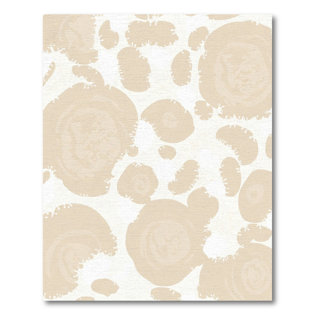 Pale Peach Abstract Organic Shapes Rug