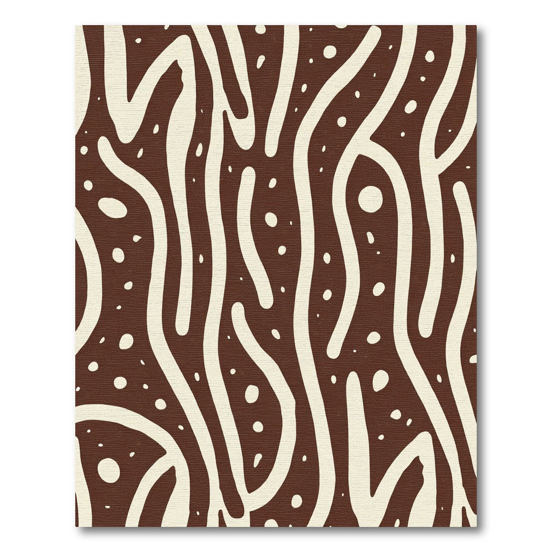 Organic Earthy Swirls Dots Rug