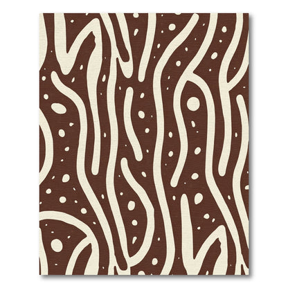 Organic Earthy Swirls Dots Rug
