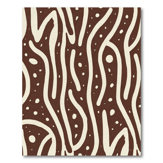 Organic Earthy Swirls Dots Rug