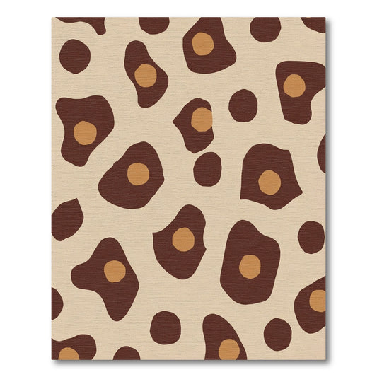Brown Tan Animal Spots Rug