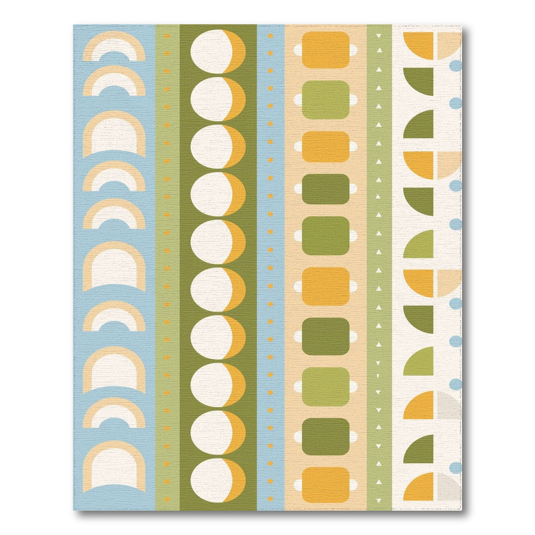 Multi-color and Patterns Vibrant Geometric Striped Multi-Color Area Rug