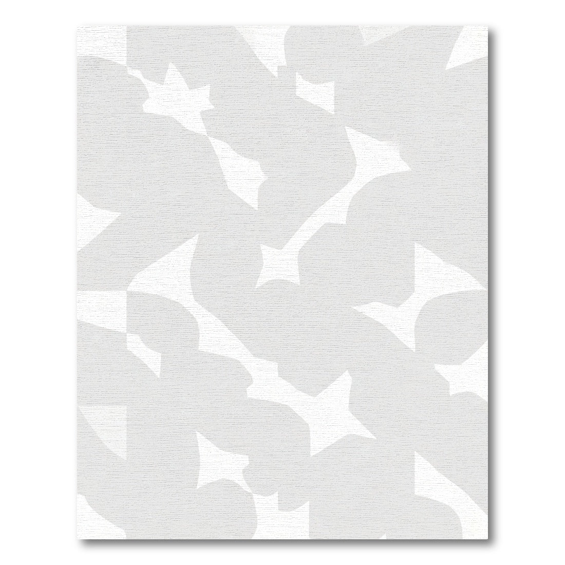 Soft Gray Organic Abstract Form Rug