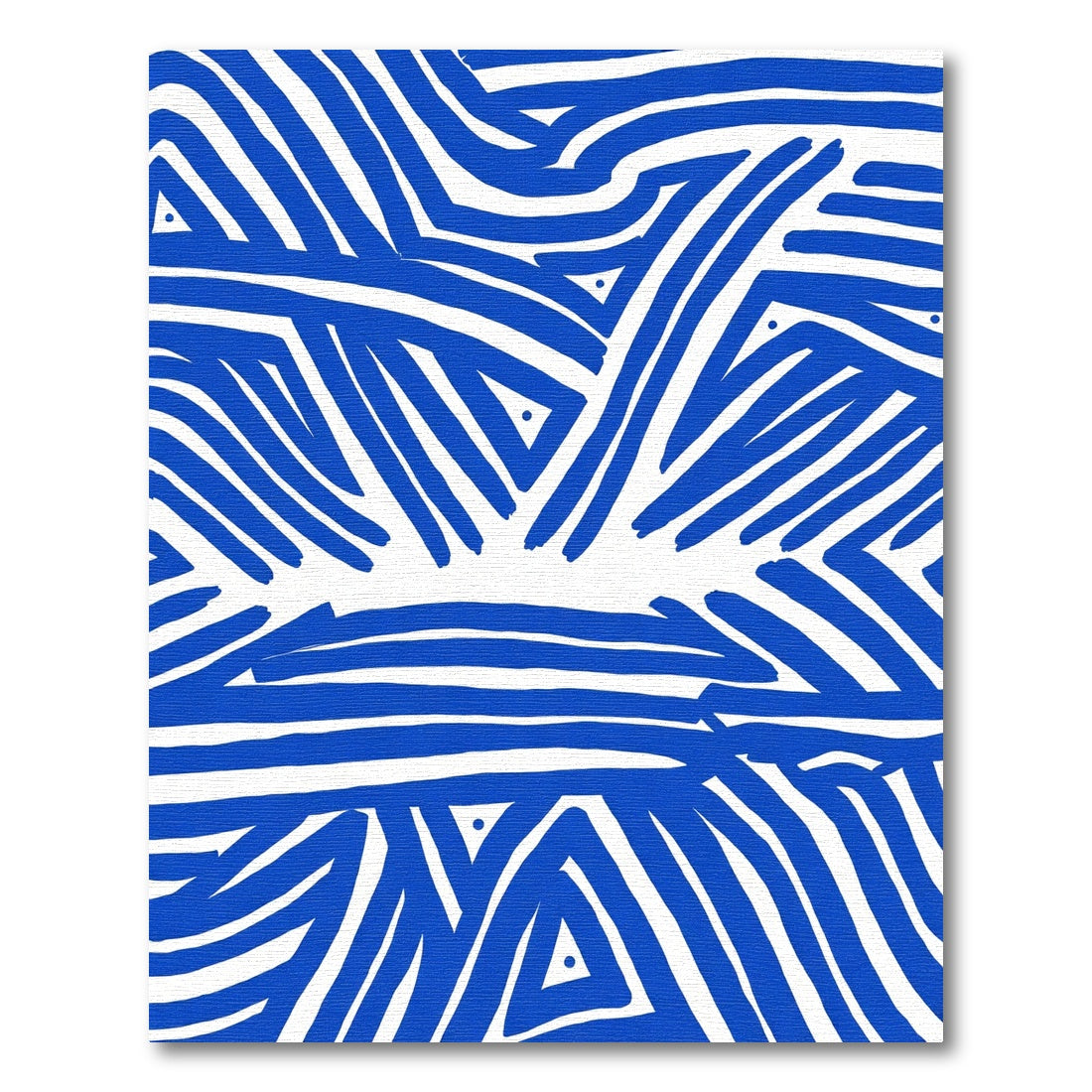 Bold Blue Dynamic Brushstroke Rug