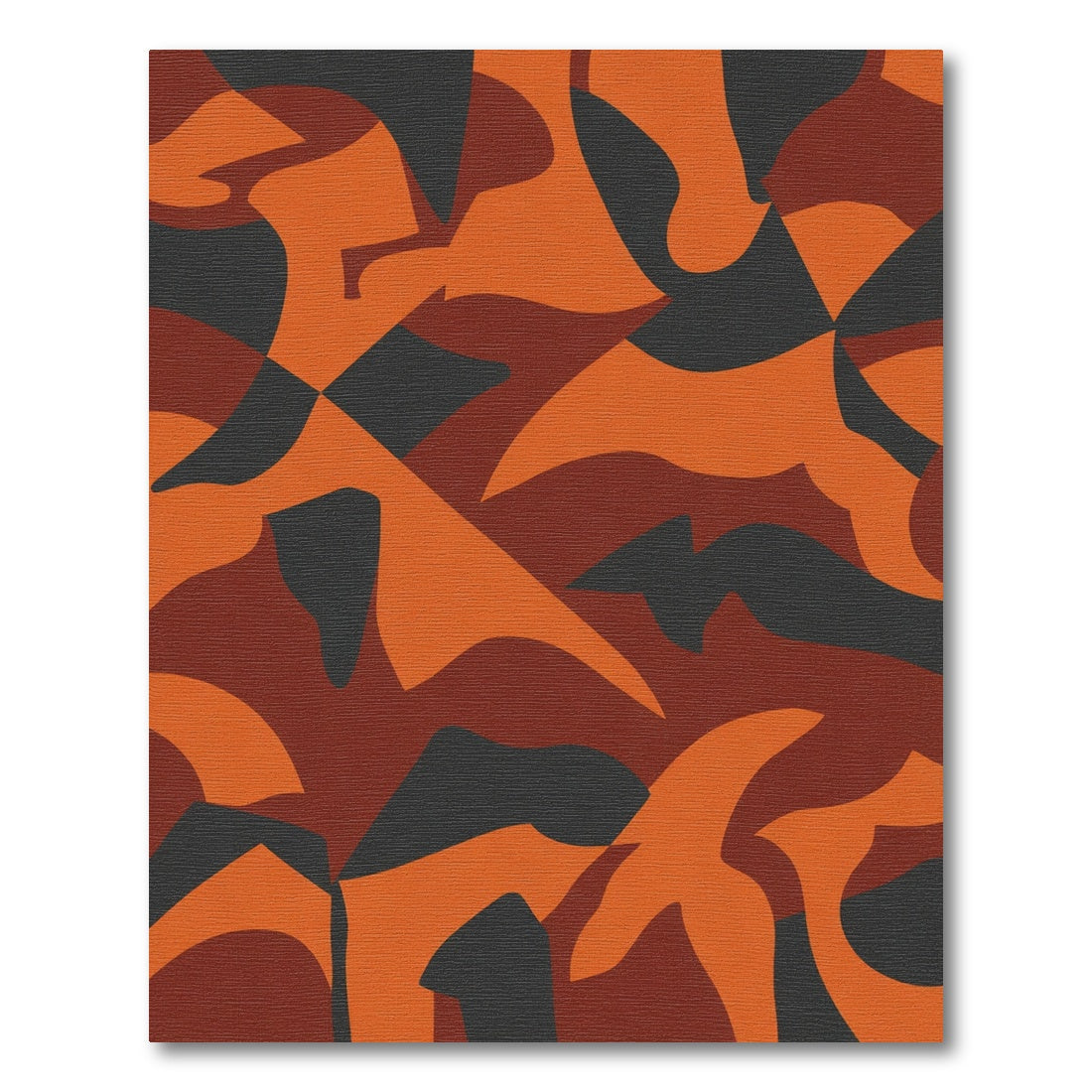 Abstract Earthy Tone Camouflage Rug