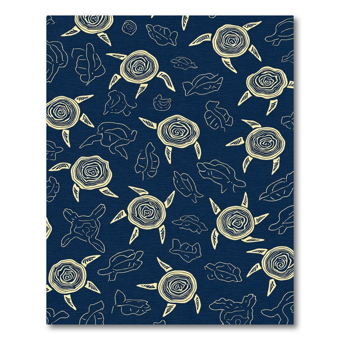 Cream Sea Turtle Marine Life Pattern Rug