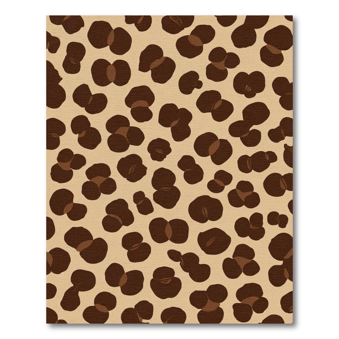 Brown Leopard Spot Textured Rug