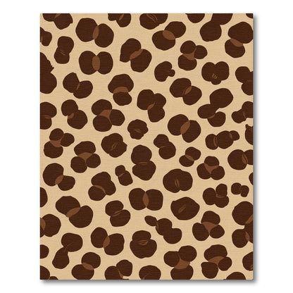 Brown Leopard Spot Textured Rug