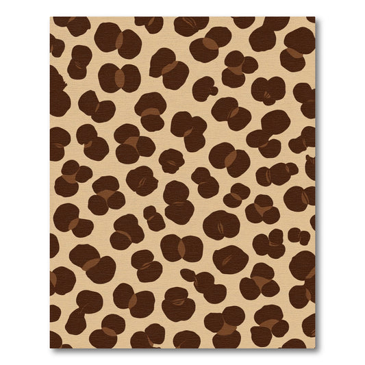 Brown Leopard Spot Textured Rug