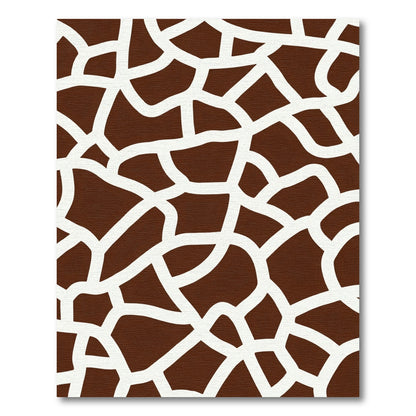 Brown White Giraffe Spots Rug