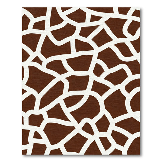 Brown White Giraffe Spots Rug