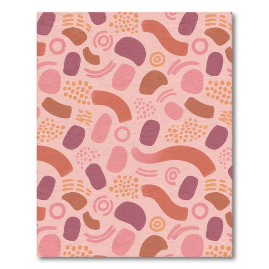 Abstract Area Pink Blush Pink Abstract Area Rug